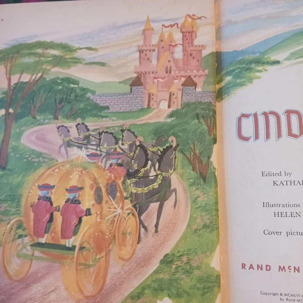 1956 CINDERELLA Rand McNally Tip-Top Elf Book Classic Childhood Collection